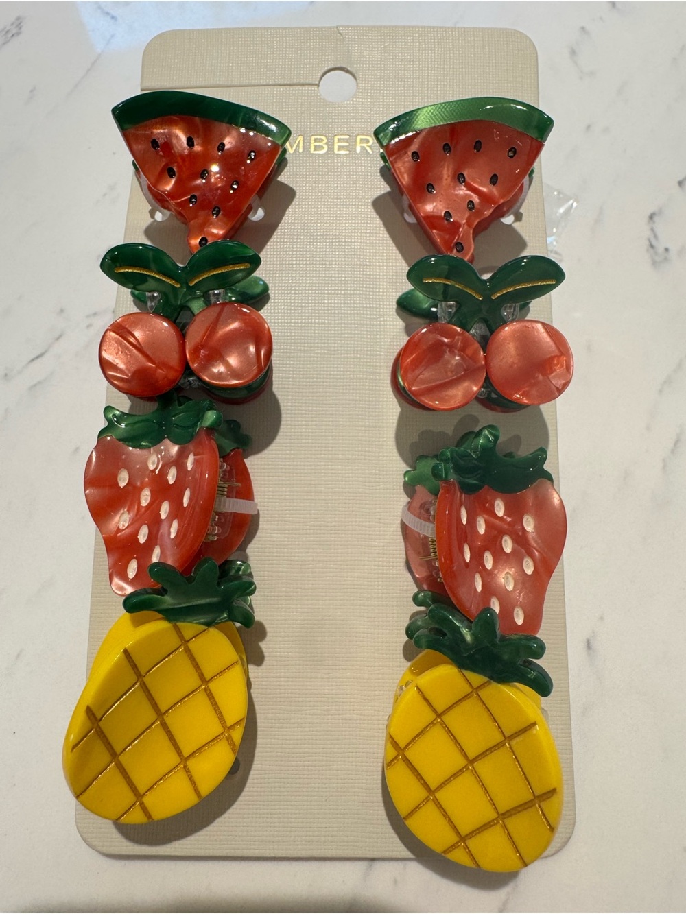 Kohl's Multicolor Fruit Drop Hair Clips